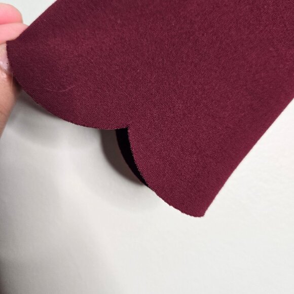 Lulus Cumulonimbus Clouds Burgundy Scalloped Skater Dress S - Picture 10 of 12